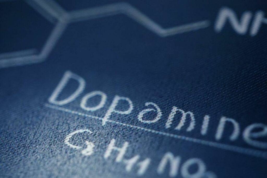 Photo of the word dopamine.